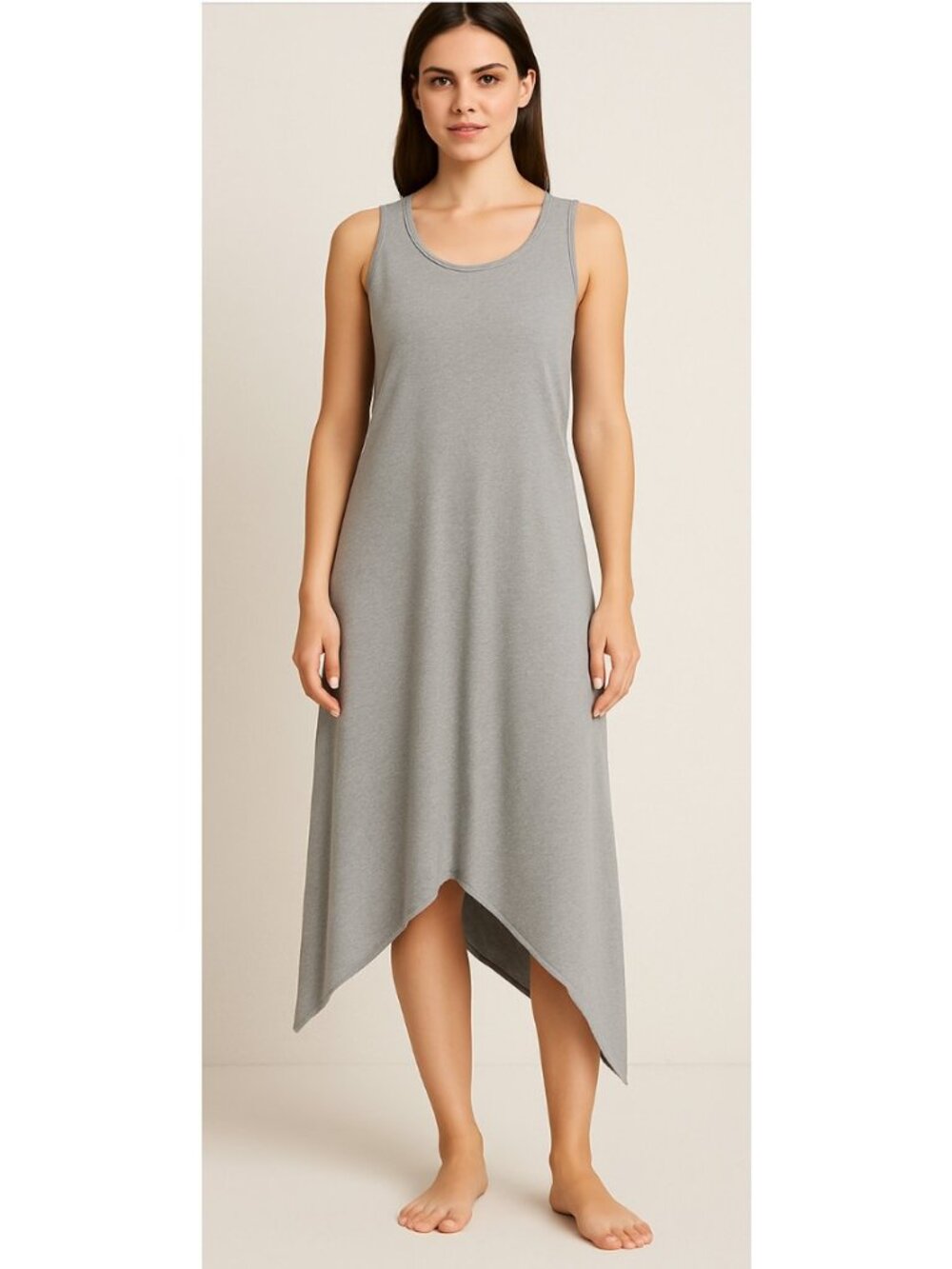 Frank and Eileen Tee Lab Tank Dress Lightweight Gray Midi Womens Small New
